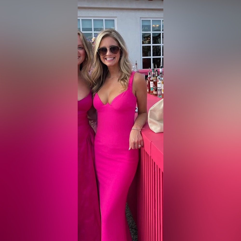 Nookie - Romance Gown in Pink / Hot Pink Maxi Dress - Size Small